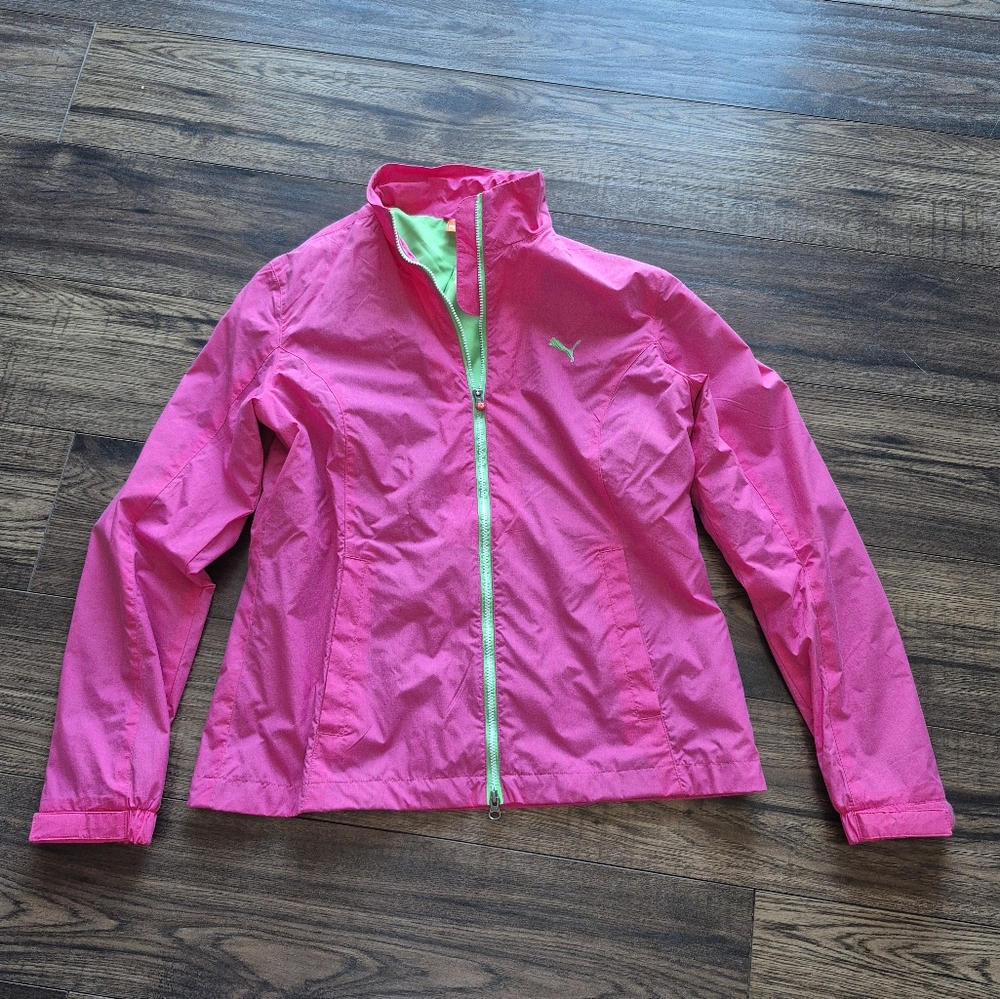 Puma Golf technical windstopper pink jacket size small
